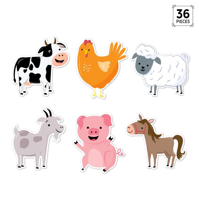 Creative Teaching Press Farm Friends 6" Designer Cut-Outs (10227) - Image 2